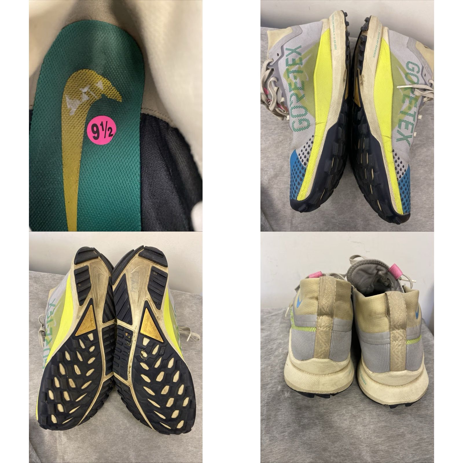 Nike Nike React Pegasus Trail 4 GTX GORE-TEX Men’s Size 9.5 Grey Volt DJ7926-002/0071 Nike React Pegasus Trail 4 GTX Sneakers Men 9.5 Grey Volt 2022 Size US 9 / EU 42 - 8 Thumbnail