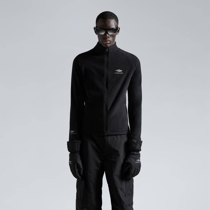 Balenciaga o1w1db10126 3B Sports Icon Zip-Up Jacket in Black Size US XXL / EU 58 / 5 - 5 Thumbnail