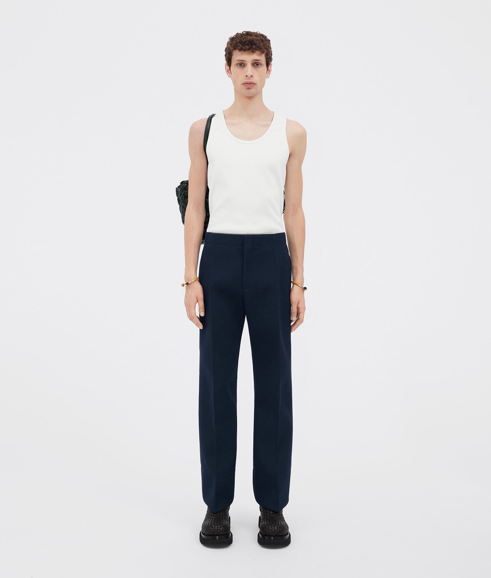 Bottega Veneta o1s1rm0725 Wool Trousers in Blue Size US 28 / EU 44 - 4 Thumbnail