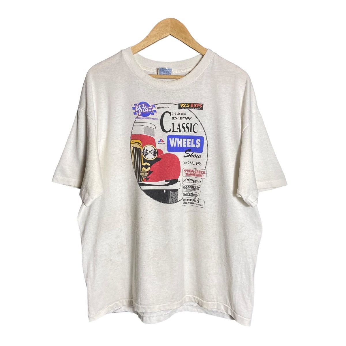 Band Tees × Vintage Vintage 90s Buz Post 92.75 KZPS The Classic Rock Station Tee Size US XL / EU 56 / 4 - 1 Thumbnail