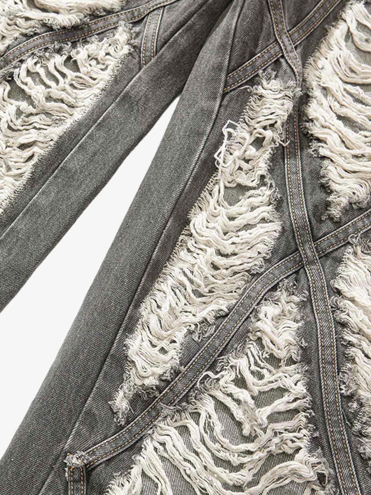 Japanese Brand Ripped Beggar High Street Design Jeans Size ONE SIZE - 7 Thumbnail