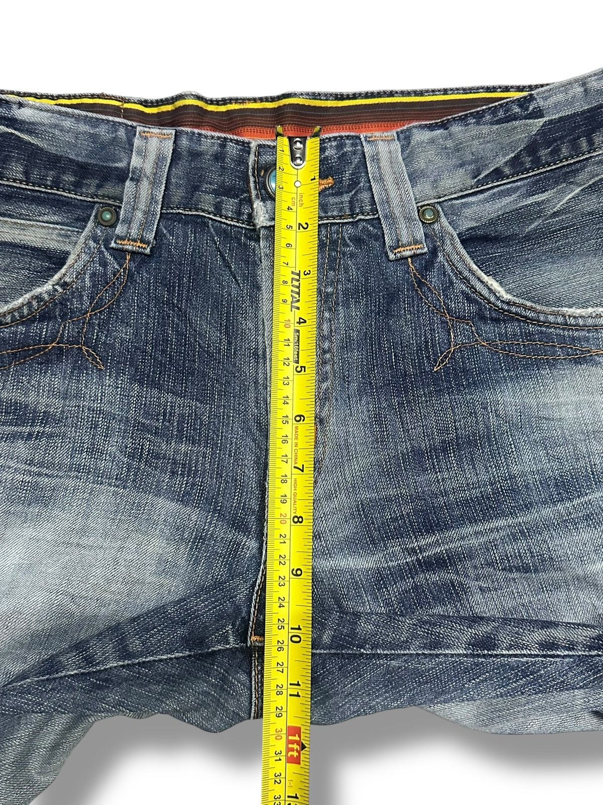 Edwin Vintage Edwin Bluetrip Leather Tag Wideleg Style Faded Wash Size US 33 - 14 Thumbnail