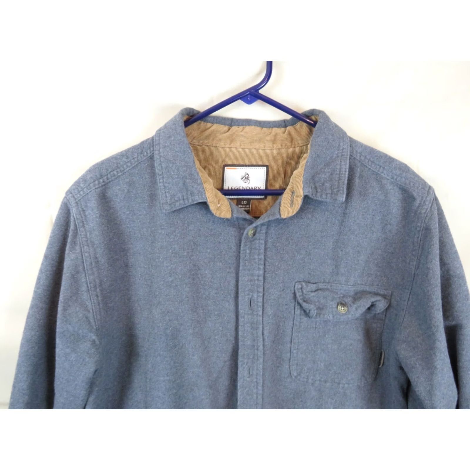 Vintage VINTAGE Legendary Whitetails Button Down Chamois Gray Shirt size L Size US L / EU 52-54 / 3 - 3 Thumbnail