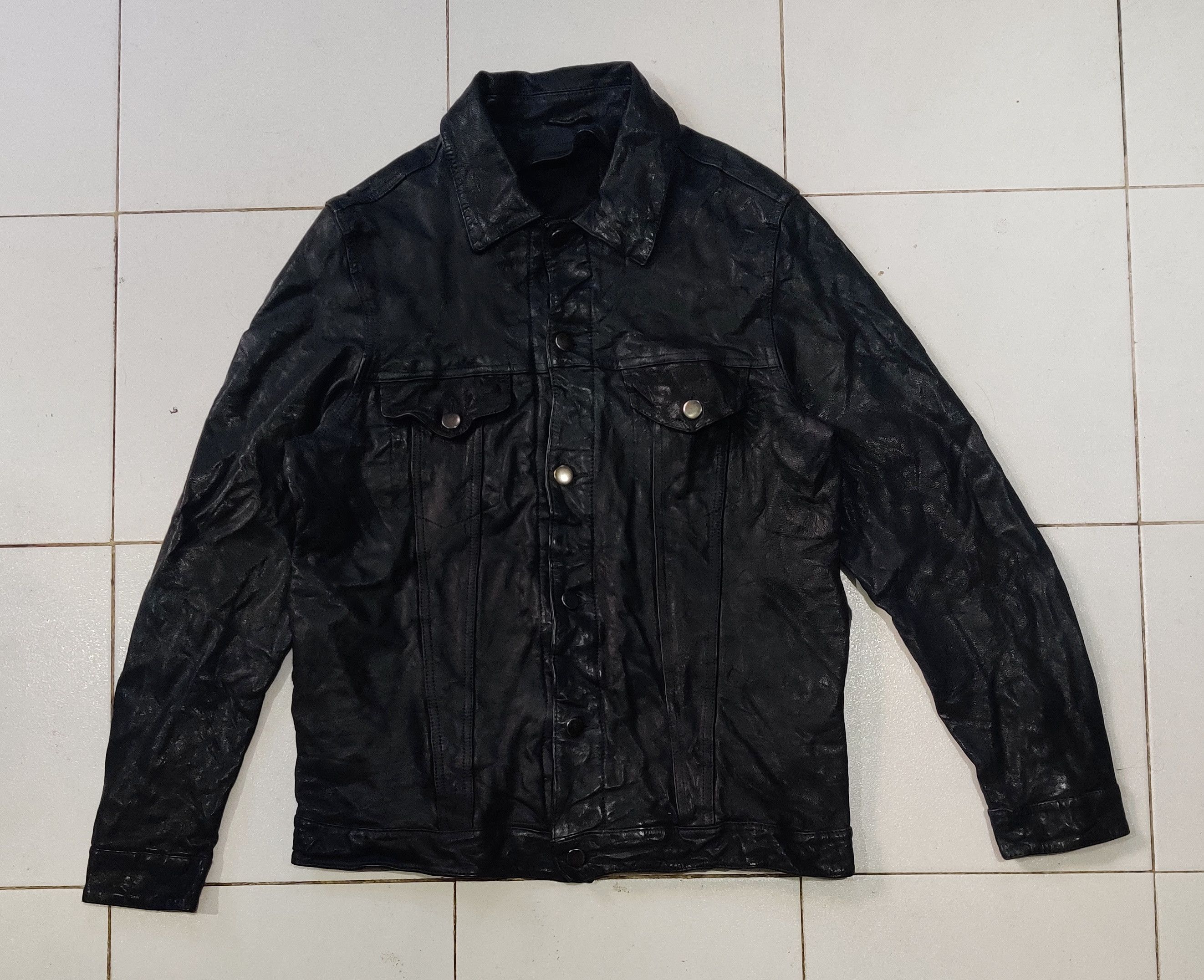 Journal Standard Journal Standard Goatskin Leather Trucker Jacket Size US M / EU 48-50 / 2 - 1 Thumbnail