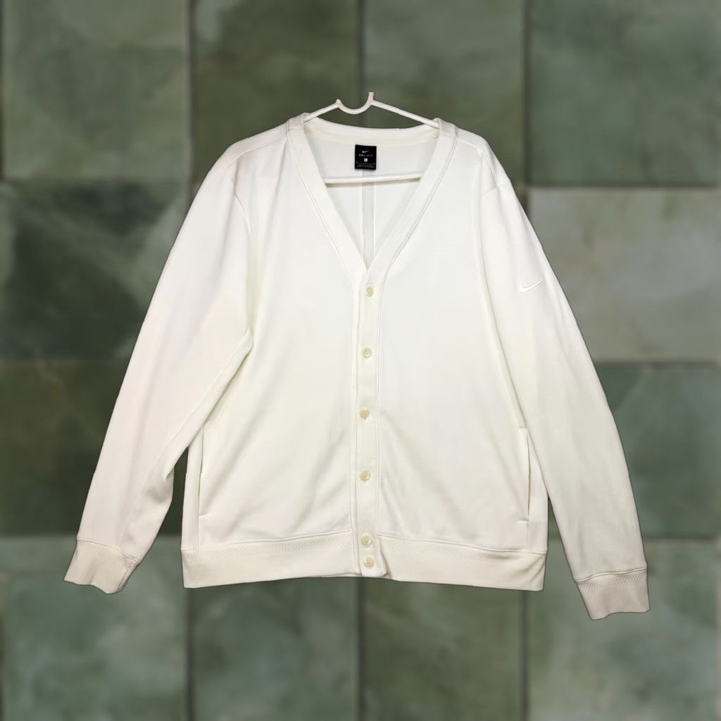 Nike Nike Dri Fit Golf Preppy Cardigan V-Neck Ivory Sweater Men’s Large Size US L / EU 52-54 / 3 - 1 Thumbnail
