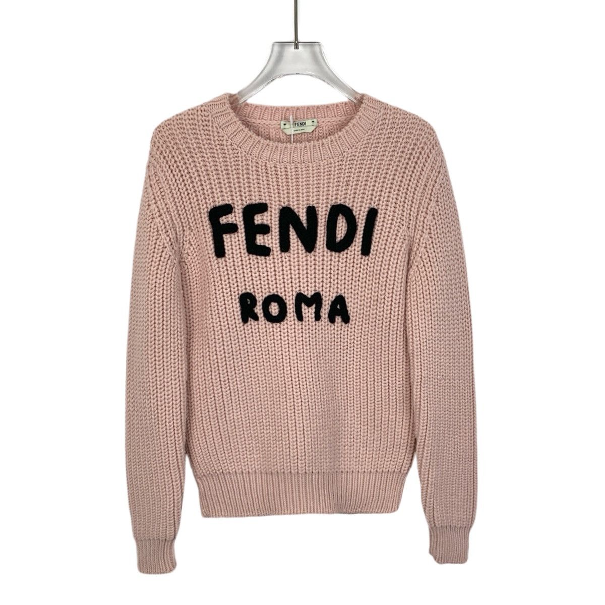Fendi Fendi Pink Wool Long Sleeve Knit Sweater K26WX Size XS / US 0-2 / IT 36-38 - 1 Thumbnail