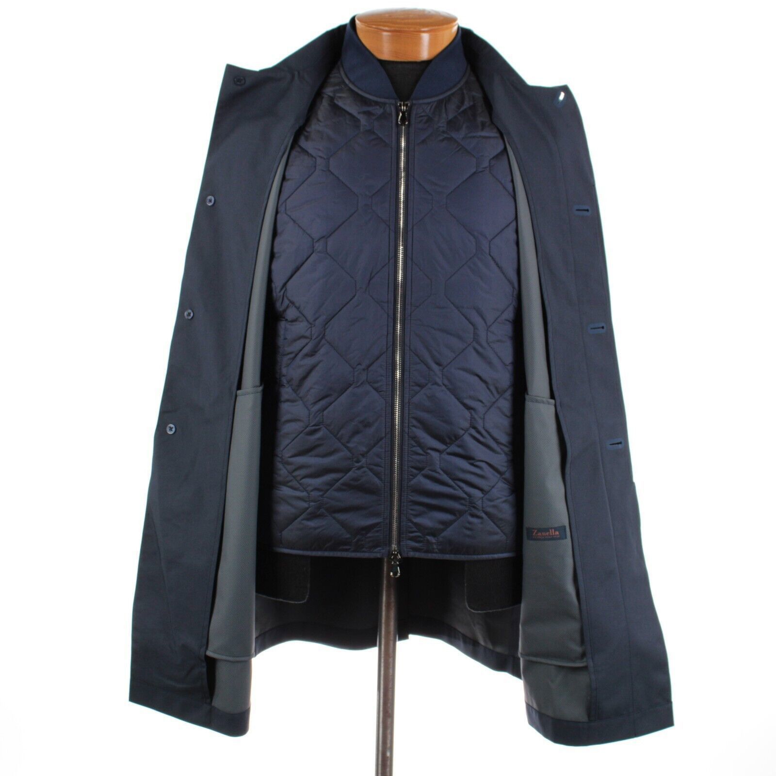 Zanella Zanella Jacket Size L US In Blue Polyester Size US L / EU 52-54 / 3 - 7 Thumbnail