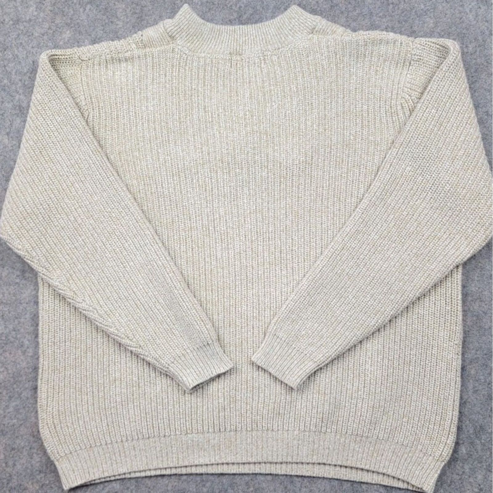 Eddie Bauer Eddie Bauer Sweater Mens XL Brown Knit 100% Cotton Casual Outdoor Henley Heavyweight Knit Size: XL Mens Brown Eddie Bauer Sweater (No extra words) Size US XL / EU 56 / 4 - 7 Thumbnail