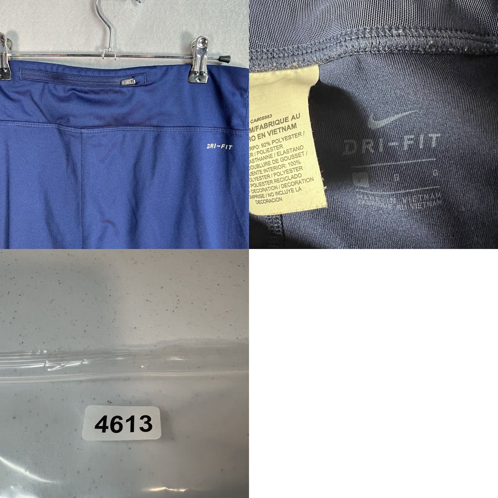 Nike VINTAGE Nike Dri Fit Athletic Tights Pants Women Large Blue Crop 3/4 Length Size 36" / US 14 / IT 50 - 8 Thumbnail