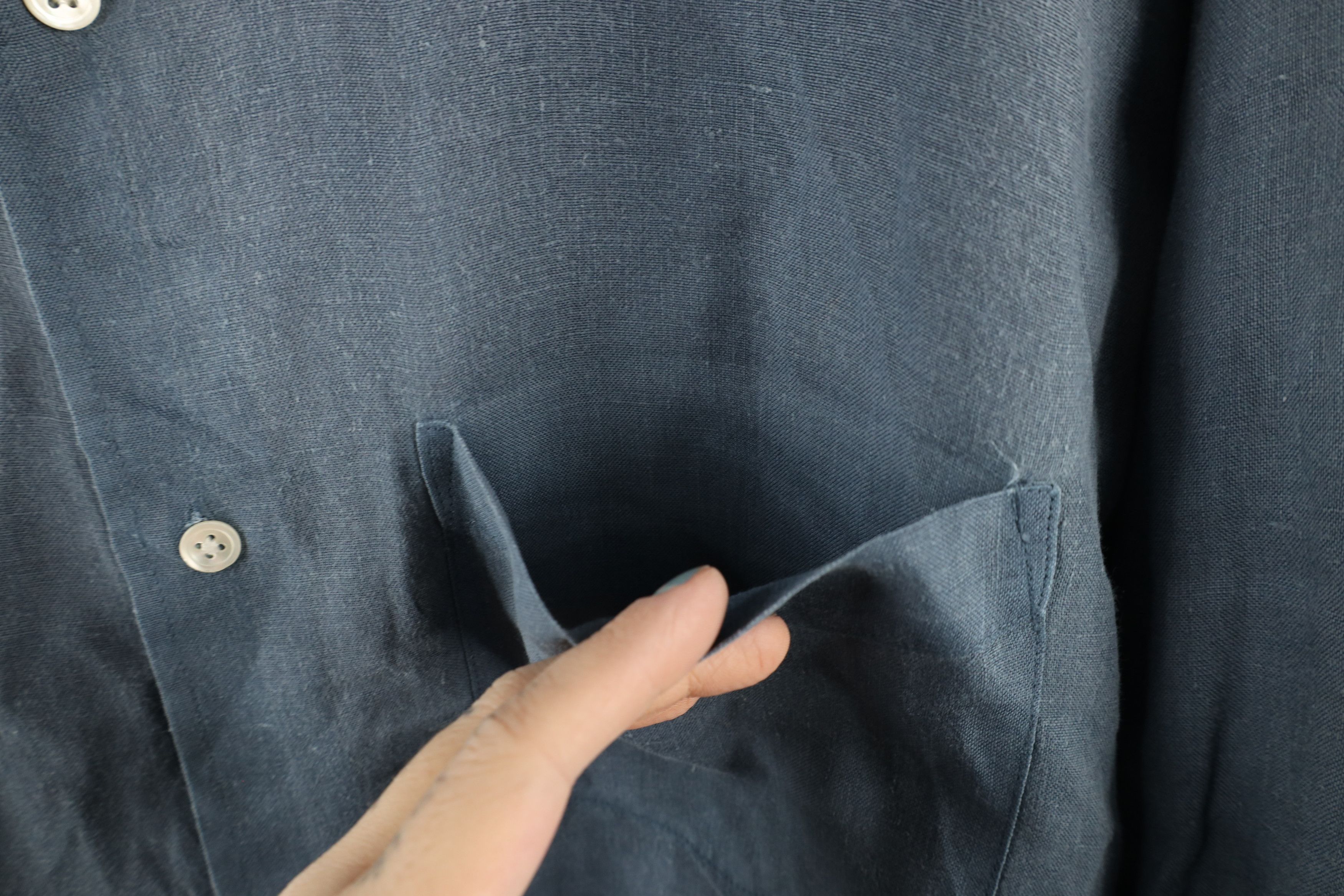 Vintage Vintage 80s 90s Banana Republic Linen Collared Button Shirt Size US L / EU 52-54 / 3 - 4 Thumbnail