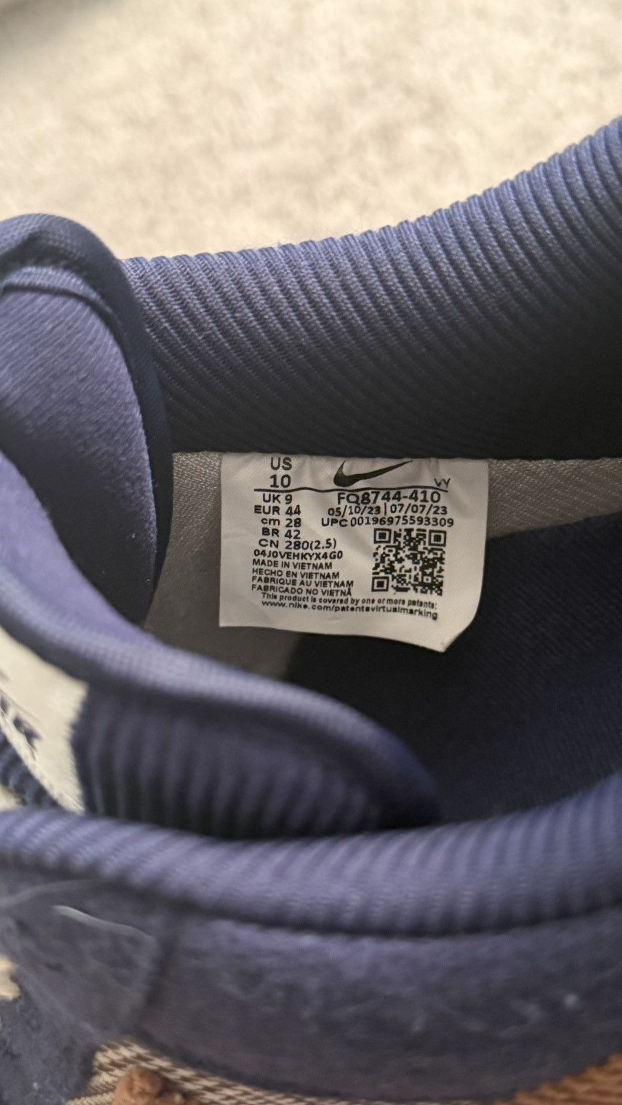 Nike Nike Air Force 1 Low Brown/Navy Plaid Size US 10 / EU 43 - 7 Thumbnail