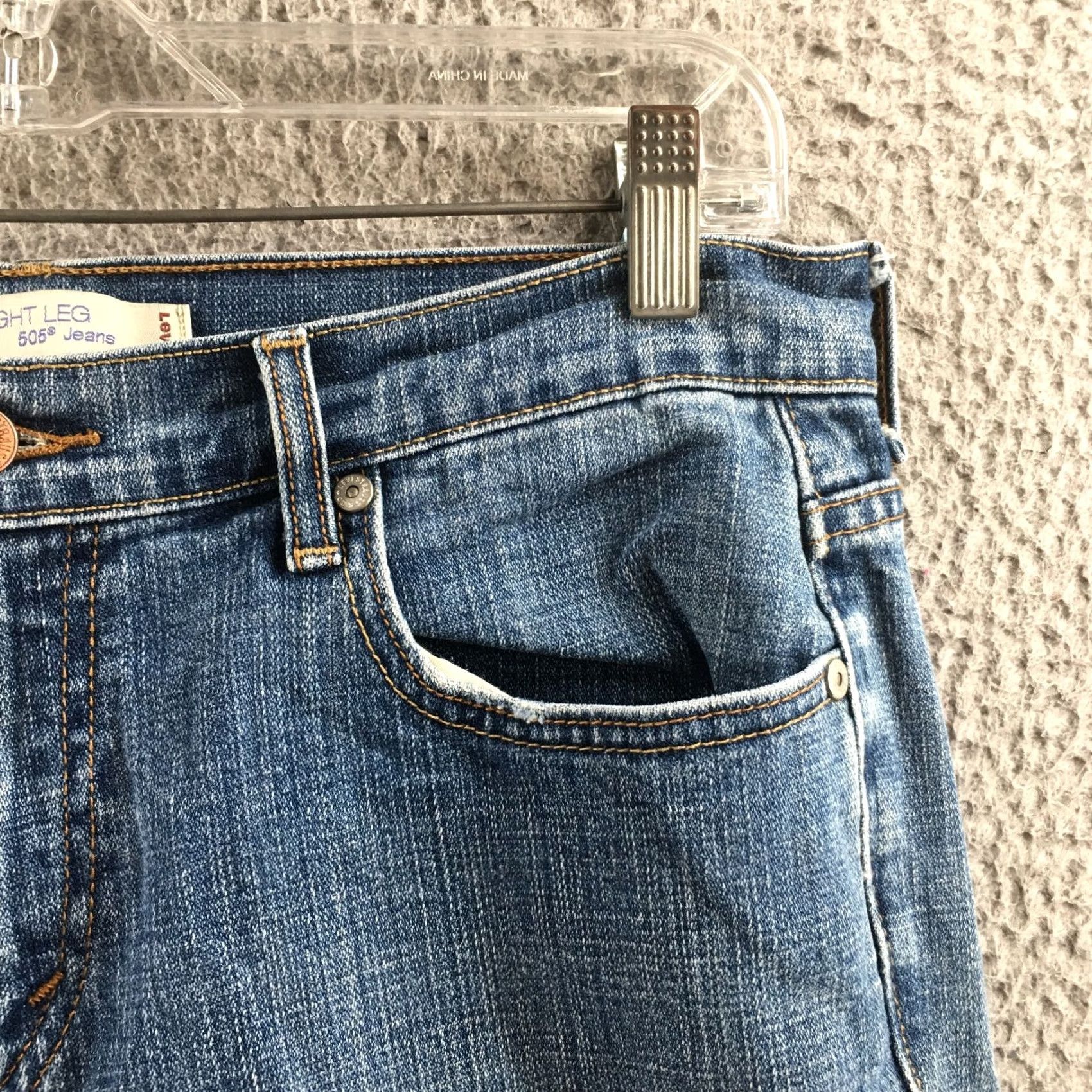 Levi's Levi's 505 Jeans Womens 12 Medium Straight Blue Denim Mid Rise Classic Jeans Size 34" / US 12 / IT 48 - 4 Thumbnail