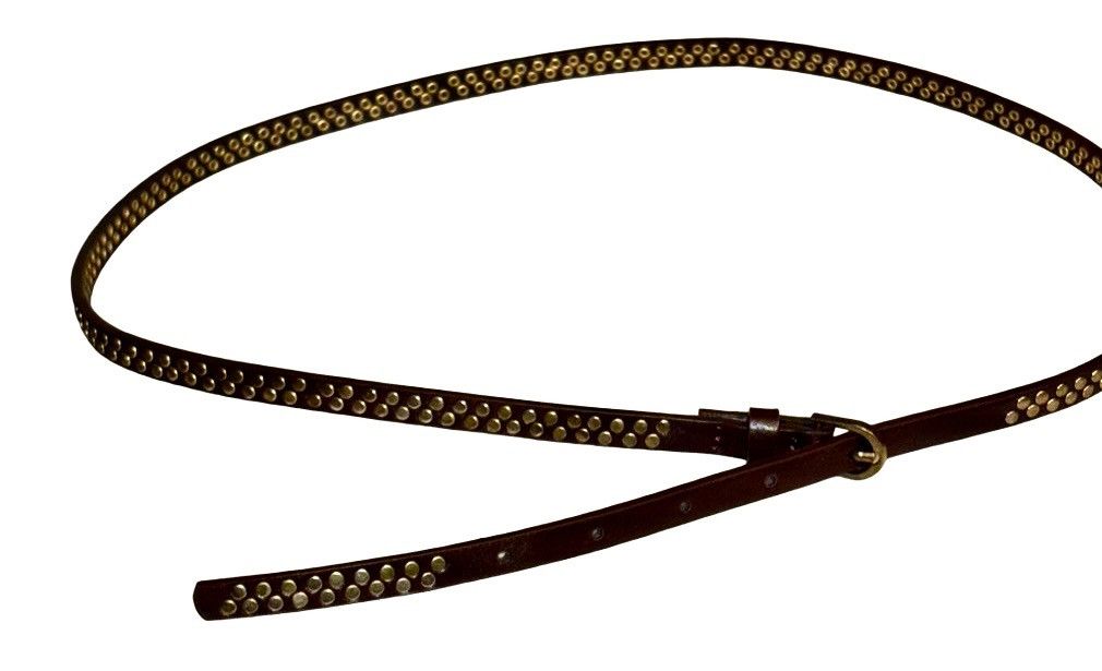 Vintage Vintage 70’s Ultra Skinny Waxed Leather Belt Size ONE SIZE - 10 Thumbnail