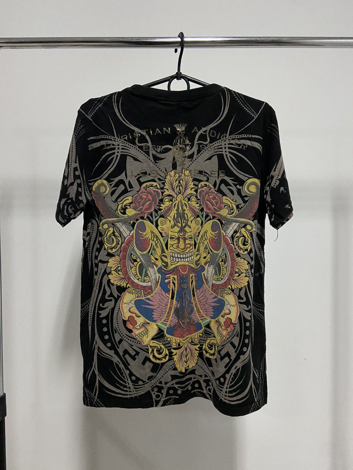 Christian Audigier × Vintage Christian audigier t shirt tattoo style vintage old school Size US XL / EU 56 / 4 - 2 Thumbnail