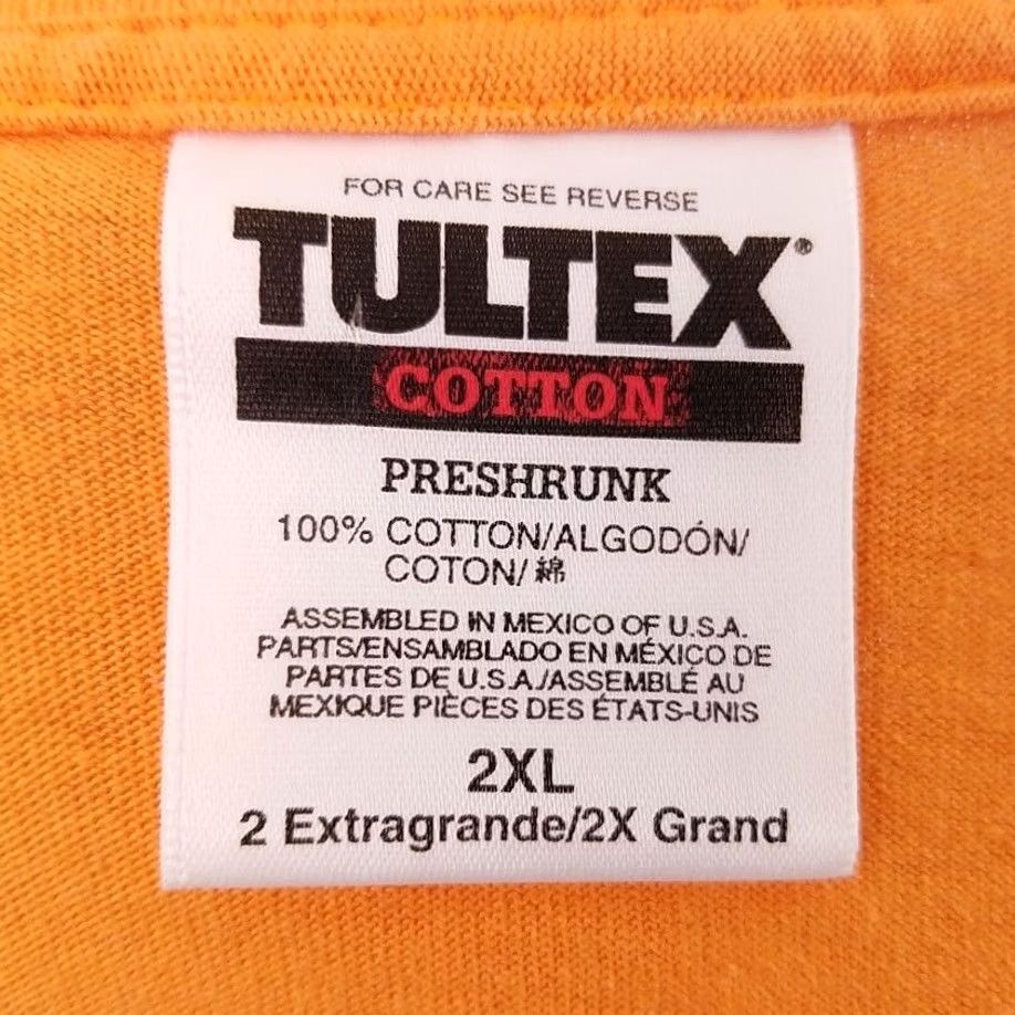 Tultex VINTAGE Jesus Walk A Thon T Shirt Mens 2XL Orange 90s Christian Mountain View Tultex Shirt Short Sleeve Crew Neck Graphic Tee Boys Womens Size US XXL / EU 58 / 5 - 5 Thumbnail