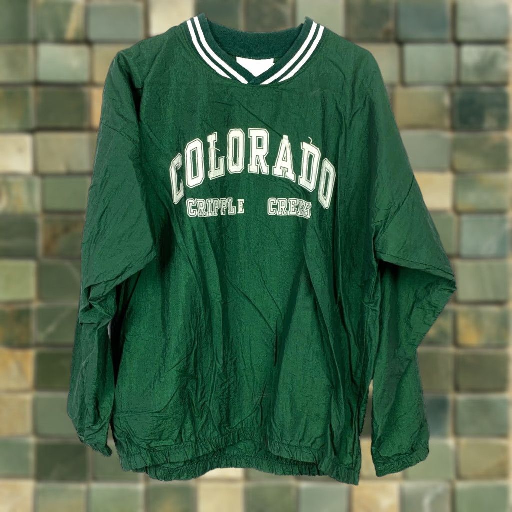 Vintage VINTAGE Arctic Image Windbreaker Pullover Shirt XL Green 1980s Nylon Casual Mens Size US XL / EU 56 / 4 - 1 Thumbnail
