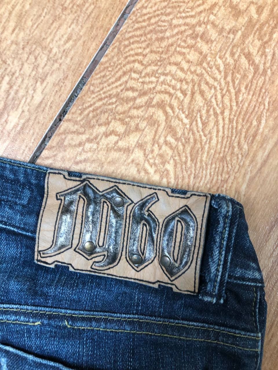 Japanese Brand Dirty Painted Distressed Thrashed Faded Baggy Jeans Y2K Size US 28 / EU 44 - 3 Thumbnail