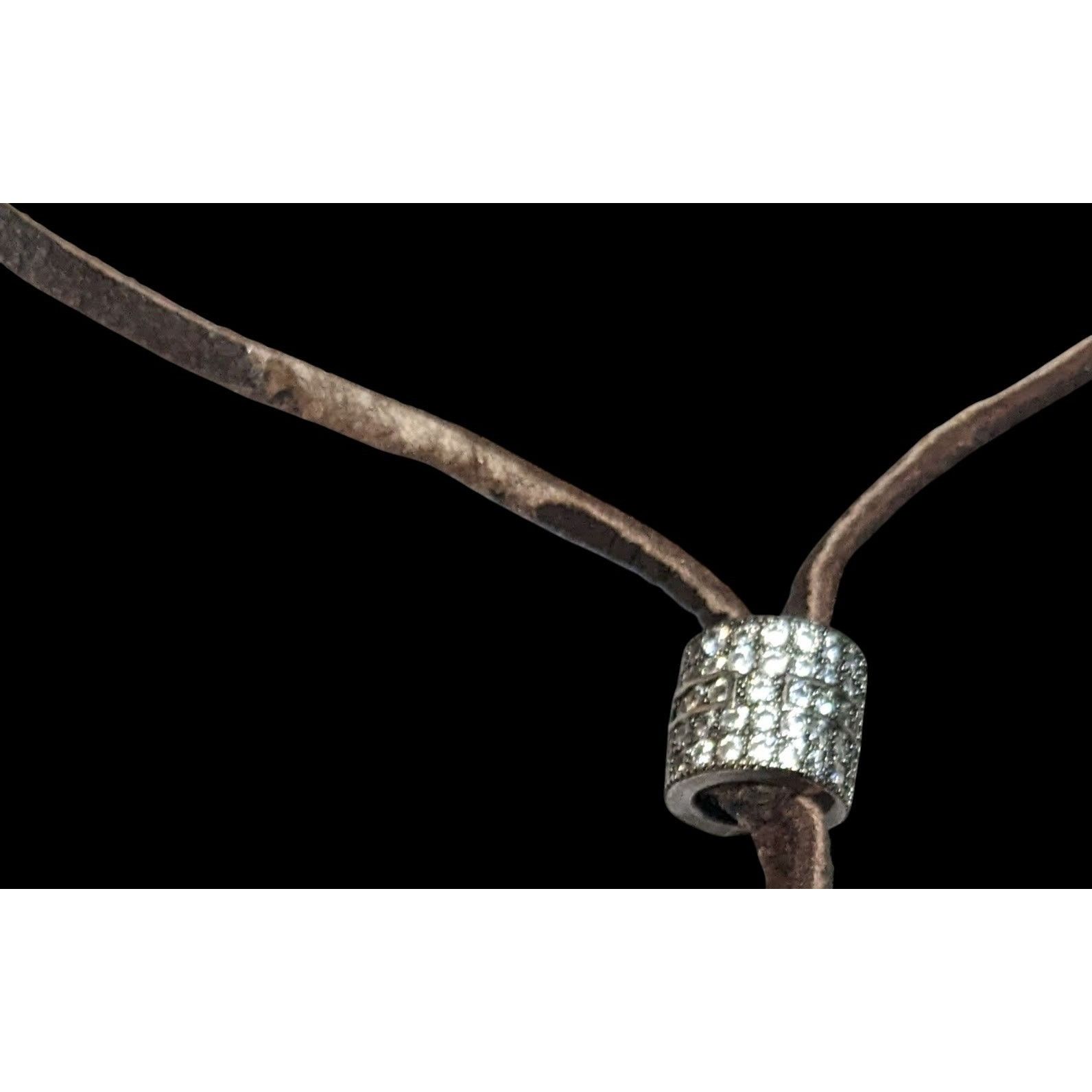 Other Bohemian Glam Brown Suede Lariat Necklace With Rhinestone Ac Size ONE SIZE - 3 Thumbnail