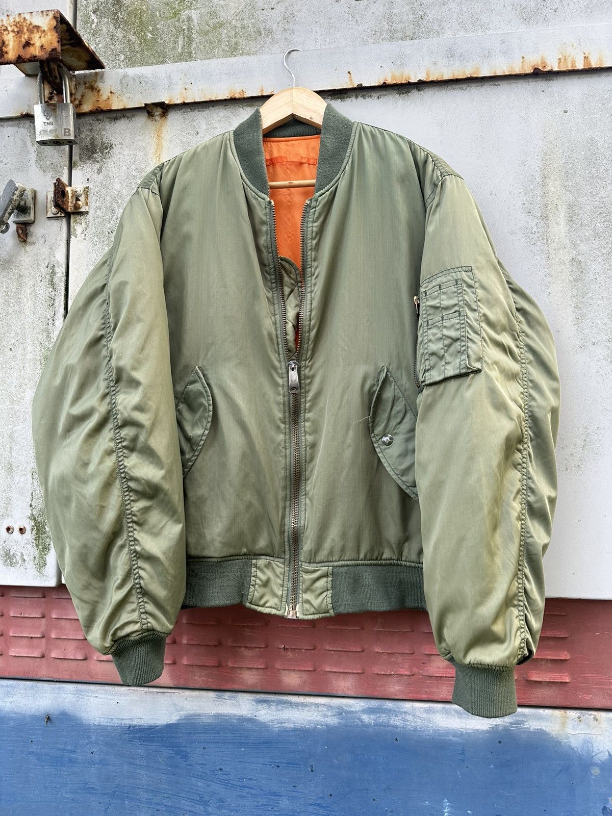 Vintage 🪖Vintage MA-1 Man Intermediate Phantom Bomber Jacket Size US L / EU 52-54 / 3 - 5 Thumbnail