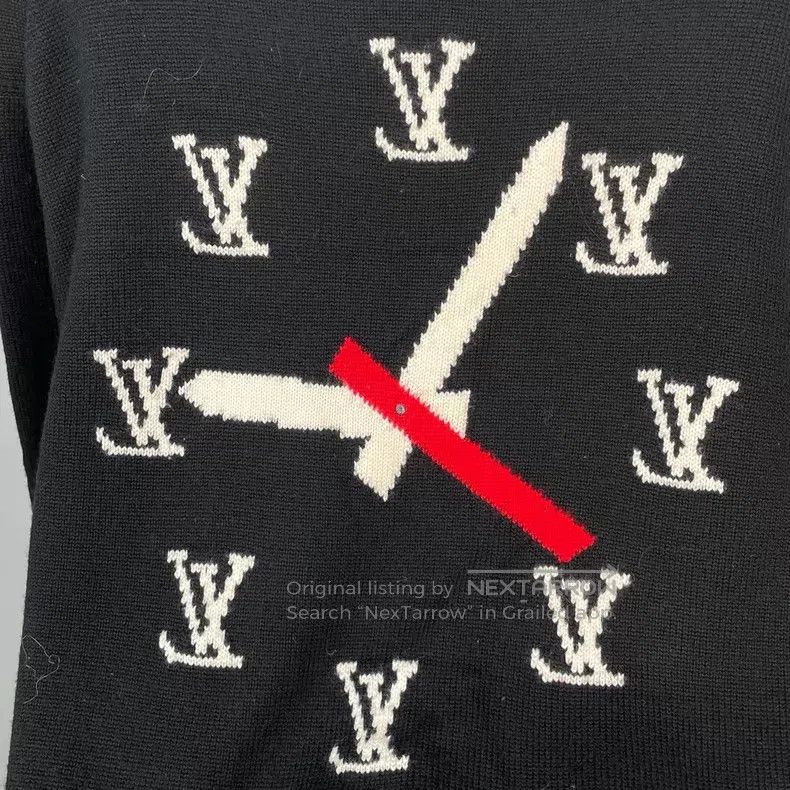 Louis Vuitton Louis Vuitton SS23 clock patterned intarsia pullover long Size US L / EU 52-54 / 3 - 3 Thumbnail