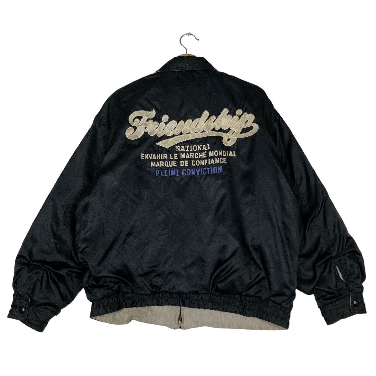Japanese Brand 🔥Vtg Reversible Bomber Jacket Club League Sports Big Logo Size US L / EU 52-54 / 3 - 8 Thumbnail