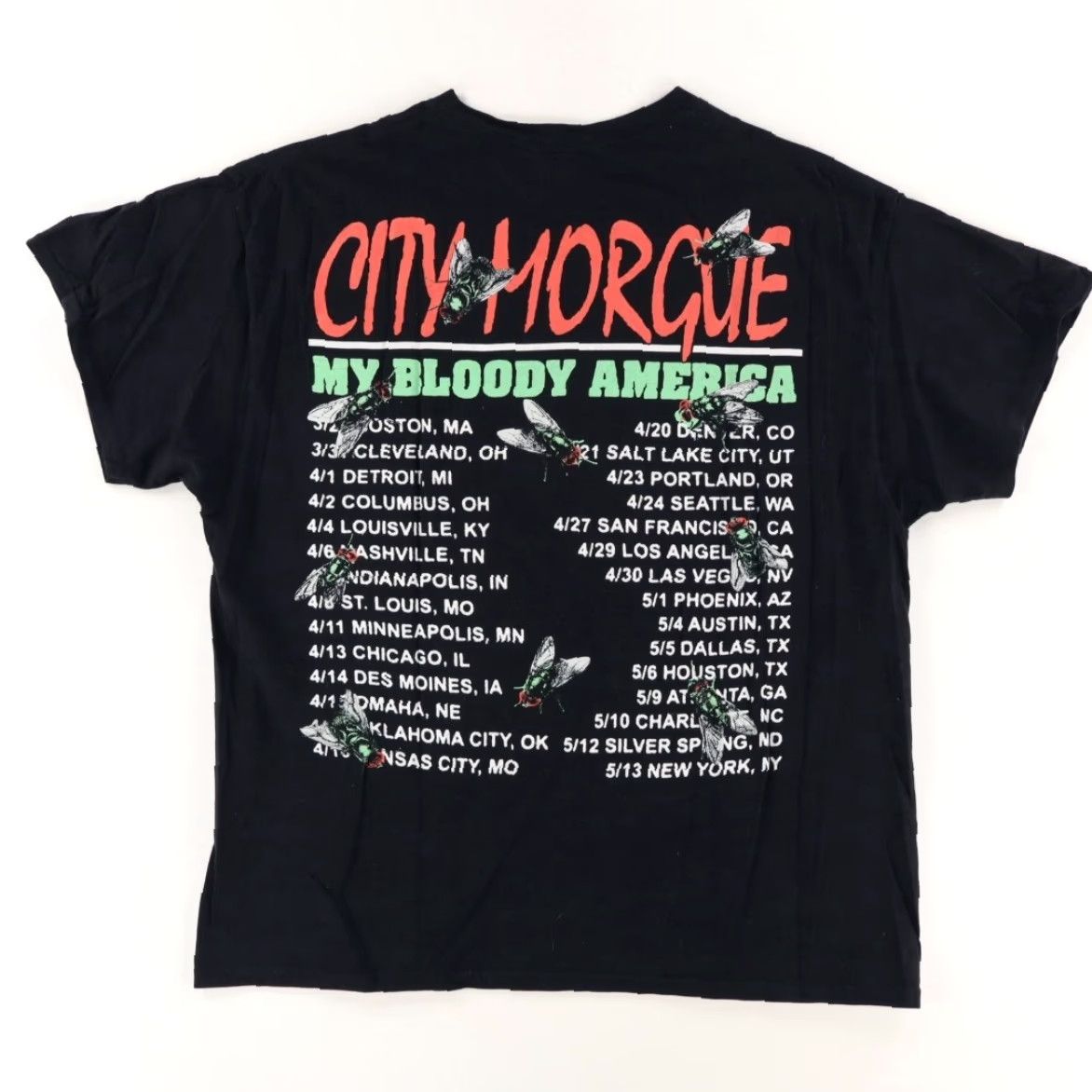 Vintage City Morgue Shirt My Bloddy America Black XL Mens T-Shirt Size US XL / EU 56 / 4 - 4 Thumbnail