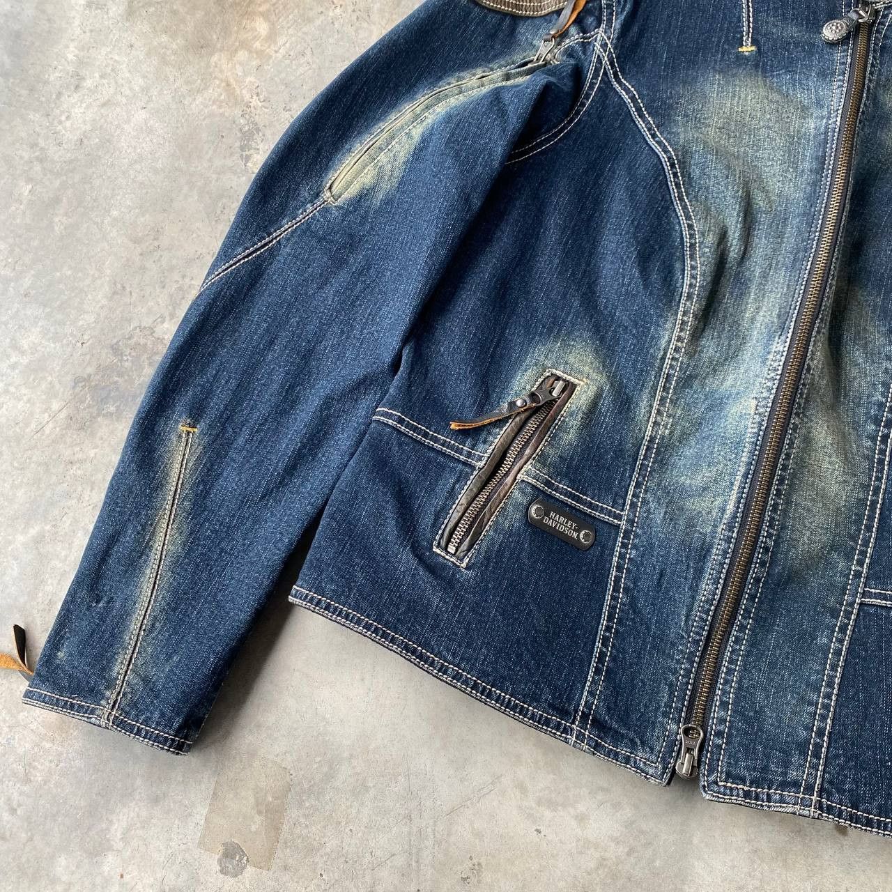 Harley Davidson Harley-Davidson Vintage Women Biker Jacket Leather Studded Size L / US 10 / IT 46 - 6 Thumbnail