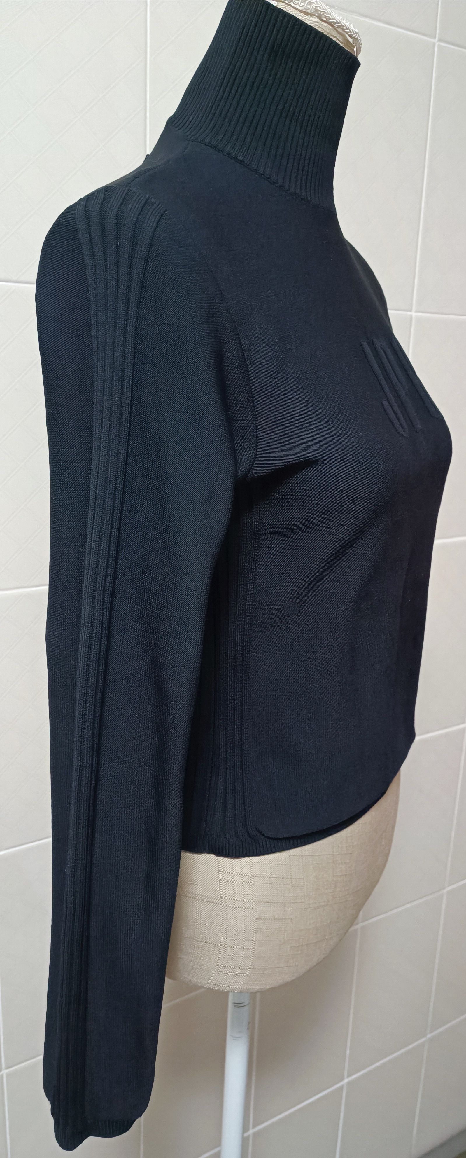 Jean Paul Gaultier 90's - Nylon knit JPG high-neck sweater Size M / US 6-8 / IT 42-44 - 2 Thumbnail