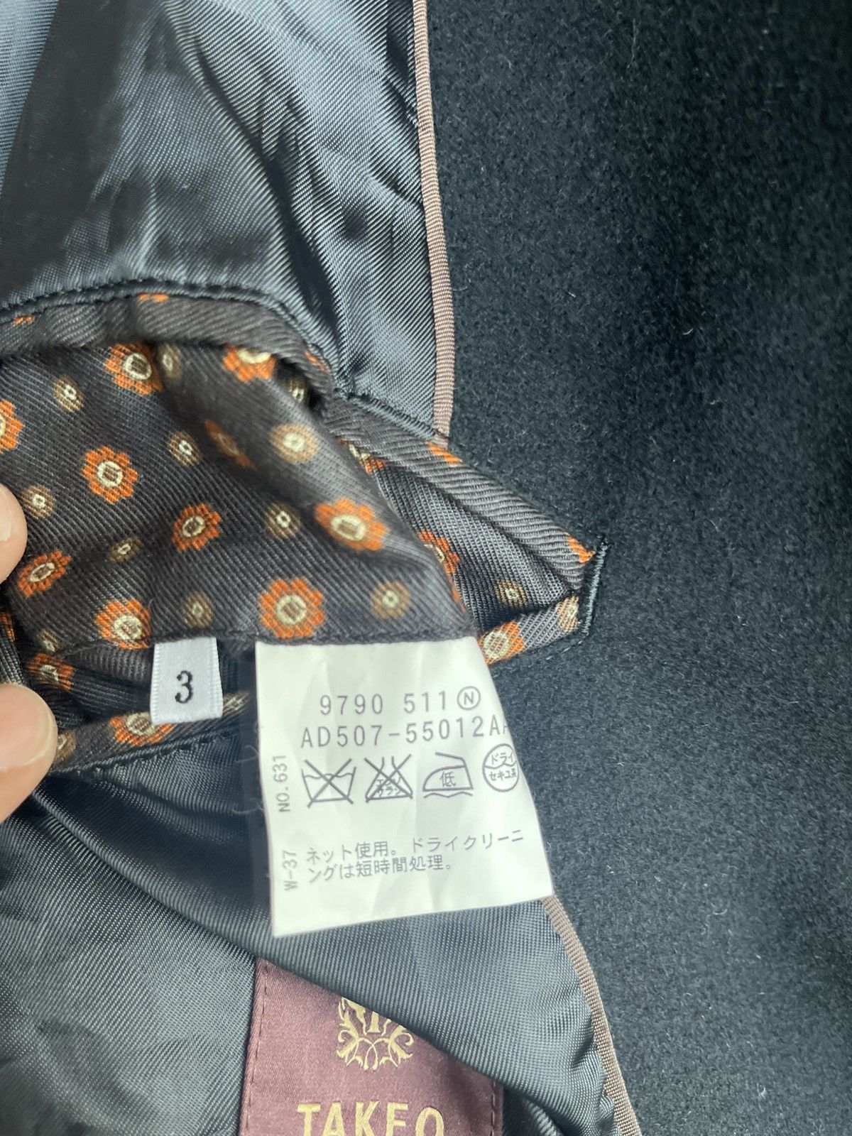 Takeo Kikuchi Takeo Kikuchi Black Jacket Patterned Lining, Strap Cuffs Size US S / EU 44-46 / 1 - 5 Thumbnail
