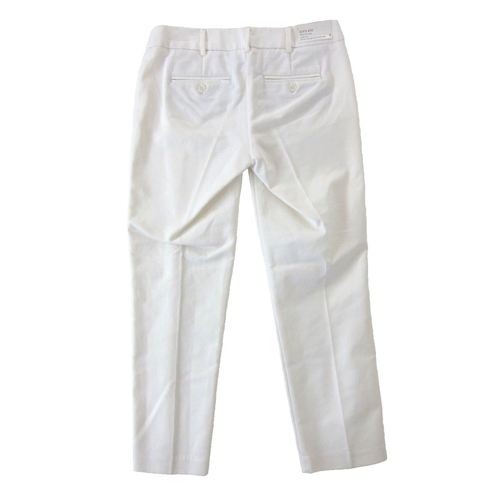 Vintage NWT Dalia Collection White Stretch Very Slim Low Rise City Fit Crop Pant Size 4 Size 27" / US 4 / IT 40 - 2 Thumbnail