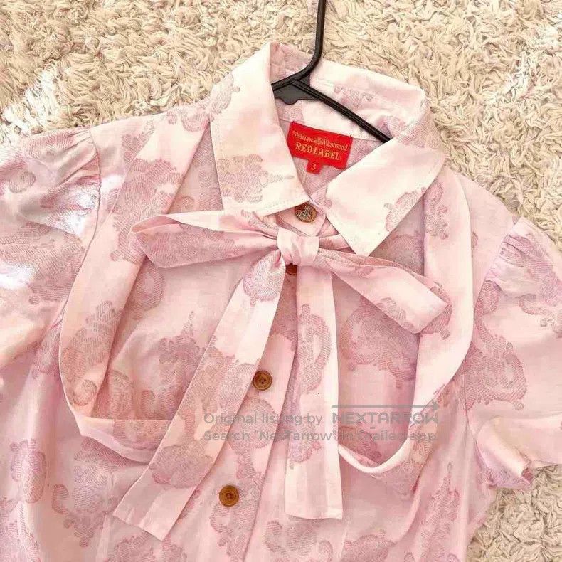 Vivienne Westwood Vivienne Westwood Pink Shirt with Ribbon Size L / US 10 / IT 46 - 2 Thumbnail