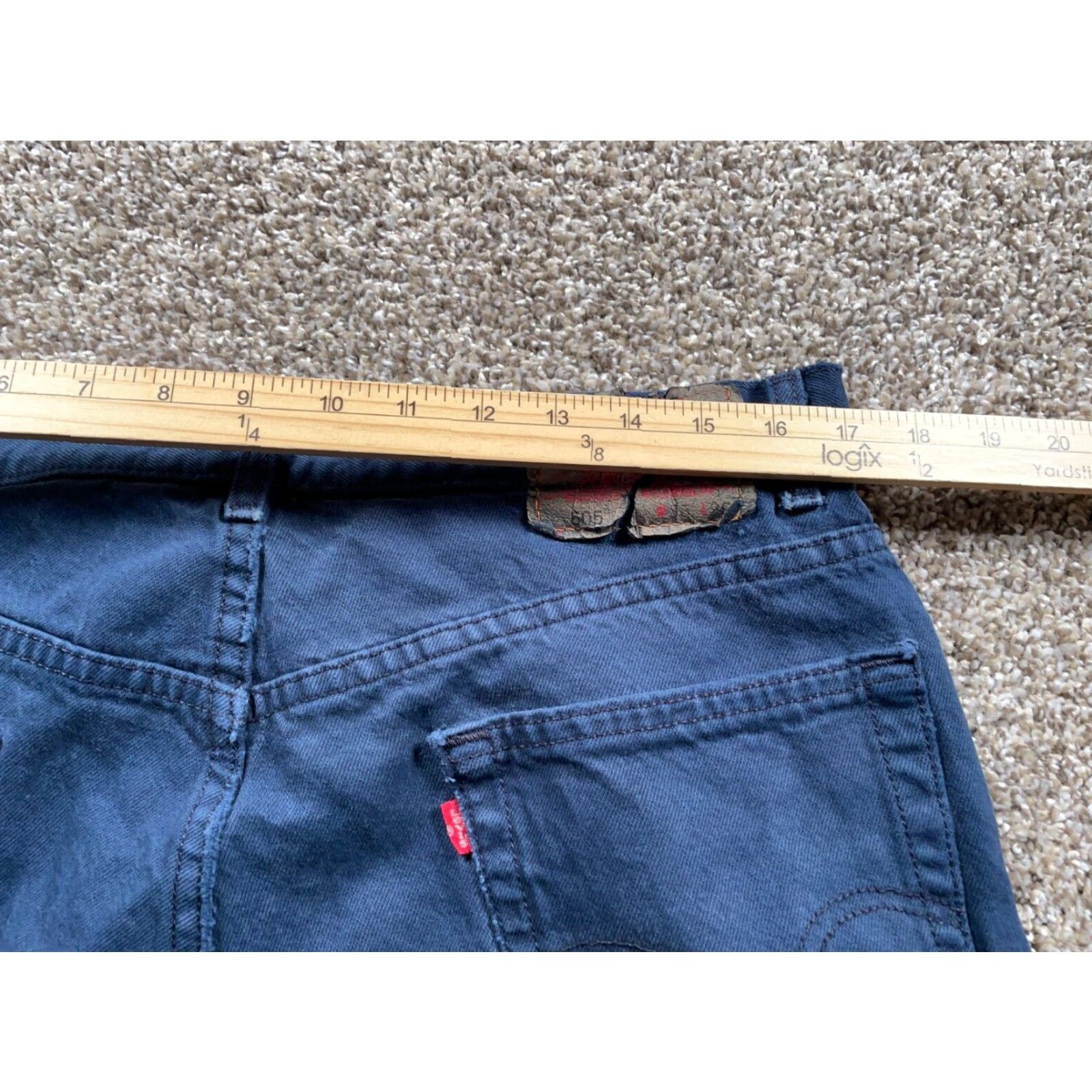 Levi's VINTAGE Levi's 505 Regular Fit Jeans Men's 34 x 28 Dark Blue Denim 90s Retro Grunge Size US 34 / EU 50 - 5 Thumbnail