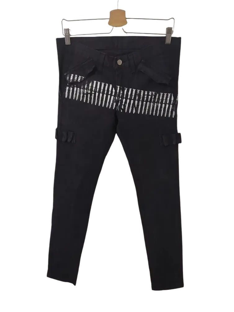 Japanese Brand Skullism Bullet Print Skinny Stretchable Nice Design Pants Size US 29 - 1 Thumbnail