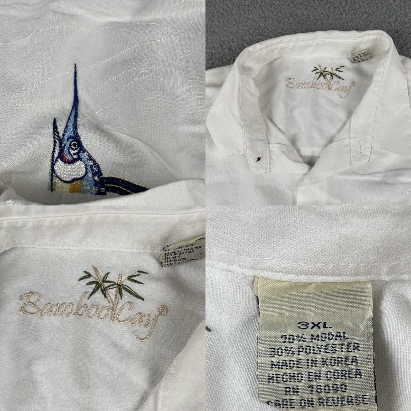 Vintage Bamboo Cay Men’s 3XL White Button-Up Embroidered Merlin Fish Beach Resort EUC Shirt Mens 3XL White Button-Up Embroidered Merlin Fish Beach Resort EUC Size US XXL / EU 58 / 5 - 8 Thumbnail