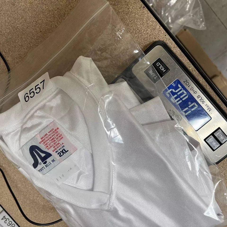 Other × Vintage Football Jersey Shirt Men 2XL White Plain Blank Short Sleeve Size US XXL / EU 58 / 5 - 6 Thumbnail