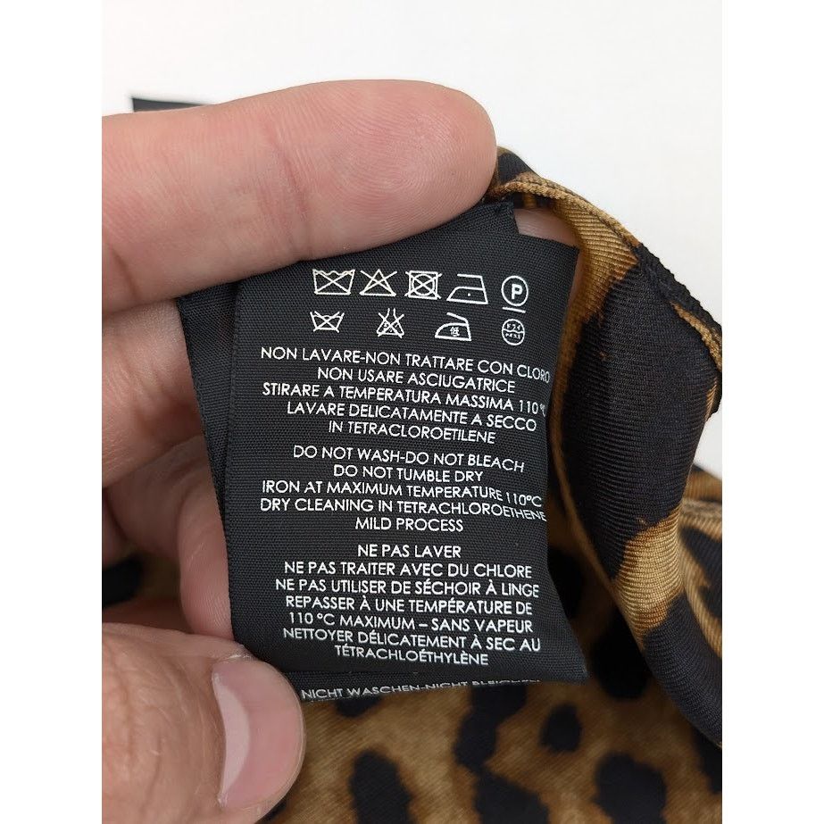 Saint Laurent Paris o1rshd1 Size: OS / Lavalliere Leopard Musseline Light Brown Size ONE SIZE - 17 Thumbnail
