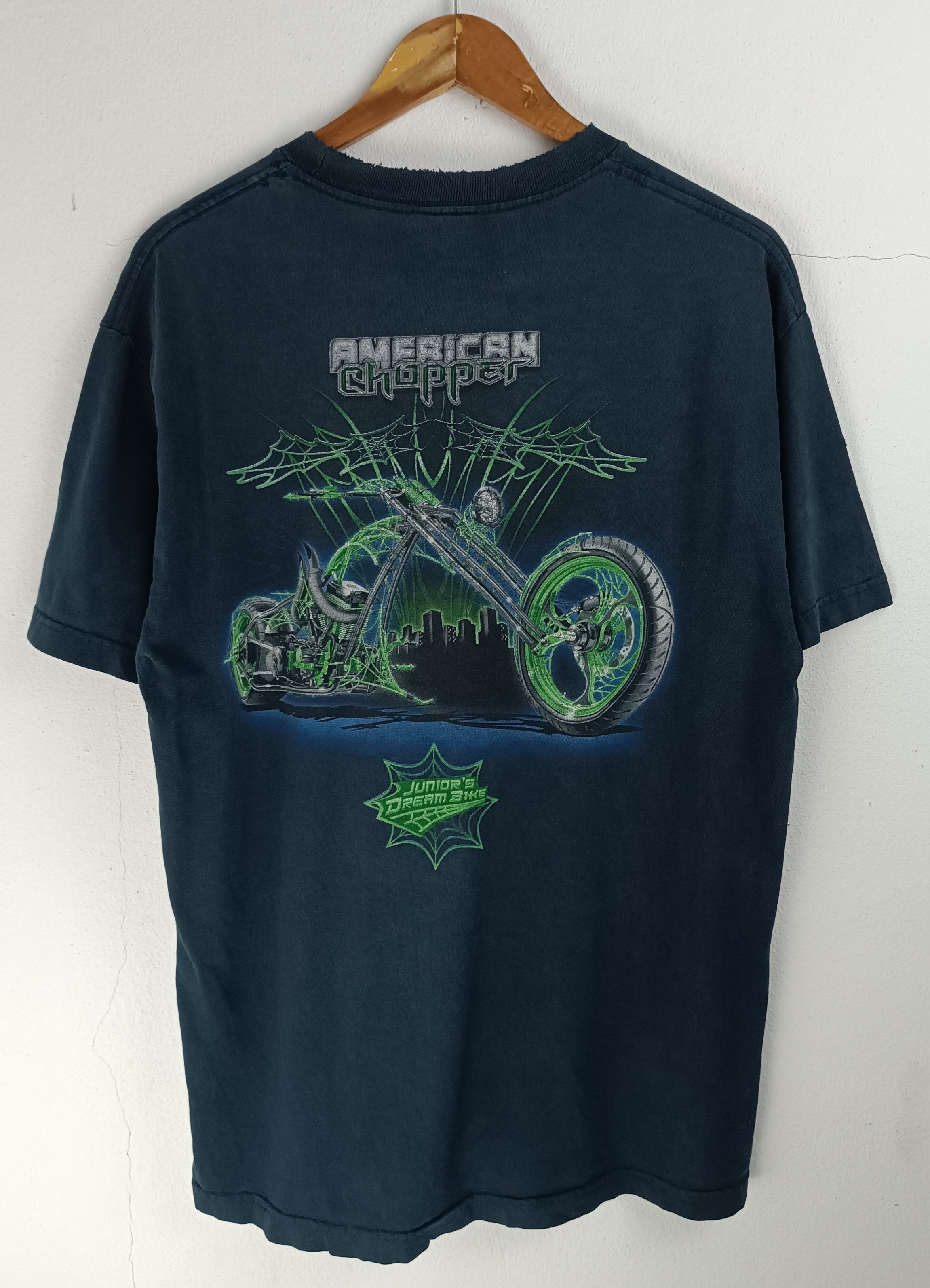 Harley Davidson THRASHED FADED VINTAGE Y2K AMERICAN CHOPPER west coast Size US L / EU 52-54 / 3 - 3 Thumbnail