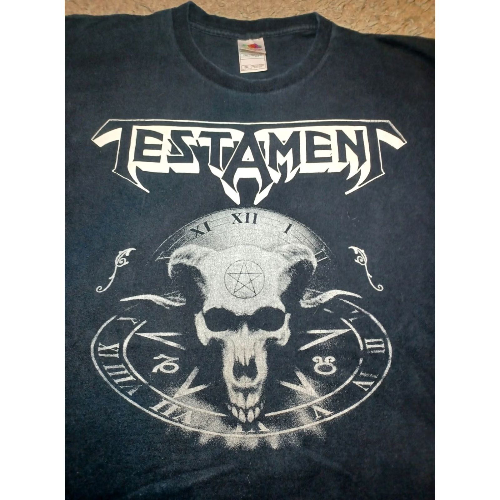 Fruit Of The Loom VINTAGE Testament Band Concert Tour Tee Shirt Heavy Metal Rock Roll 2XL Black 1980s Unisex Size US XXL / EU 58 / 5 - 2 Thumbnail