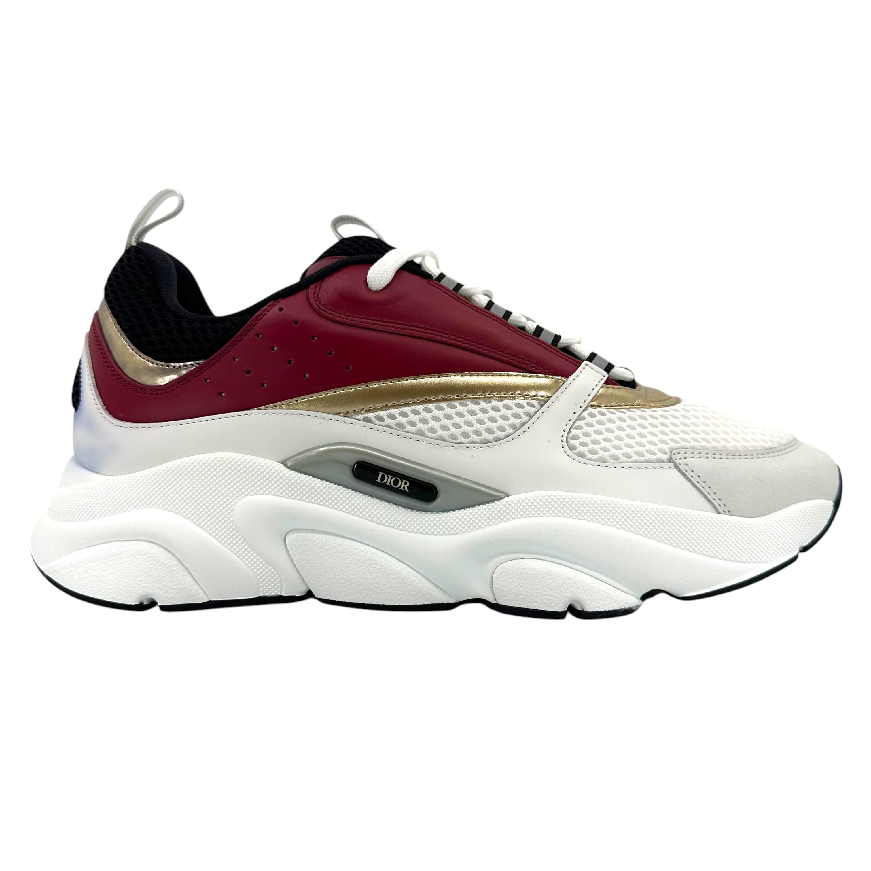 Dior Dior B22 Trainer Burgundy White Gold Size US 11.5 / EU 44-45 - 1 Thumbnail