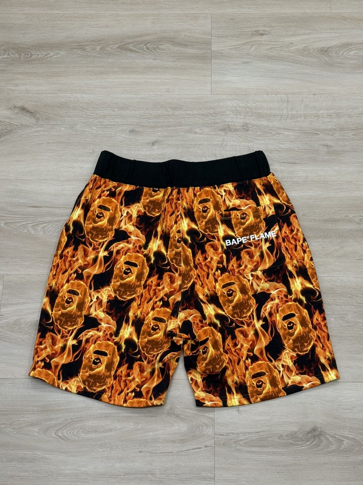 Bape Bape Flame Logo Shorts Size US 34 / EU 50 - 5 Thumbnail