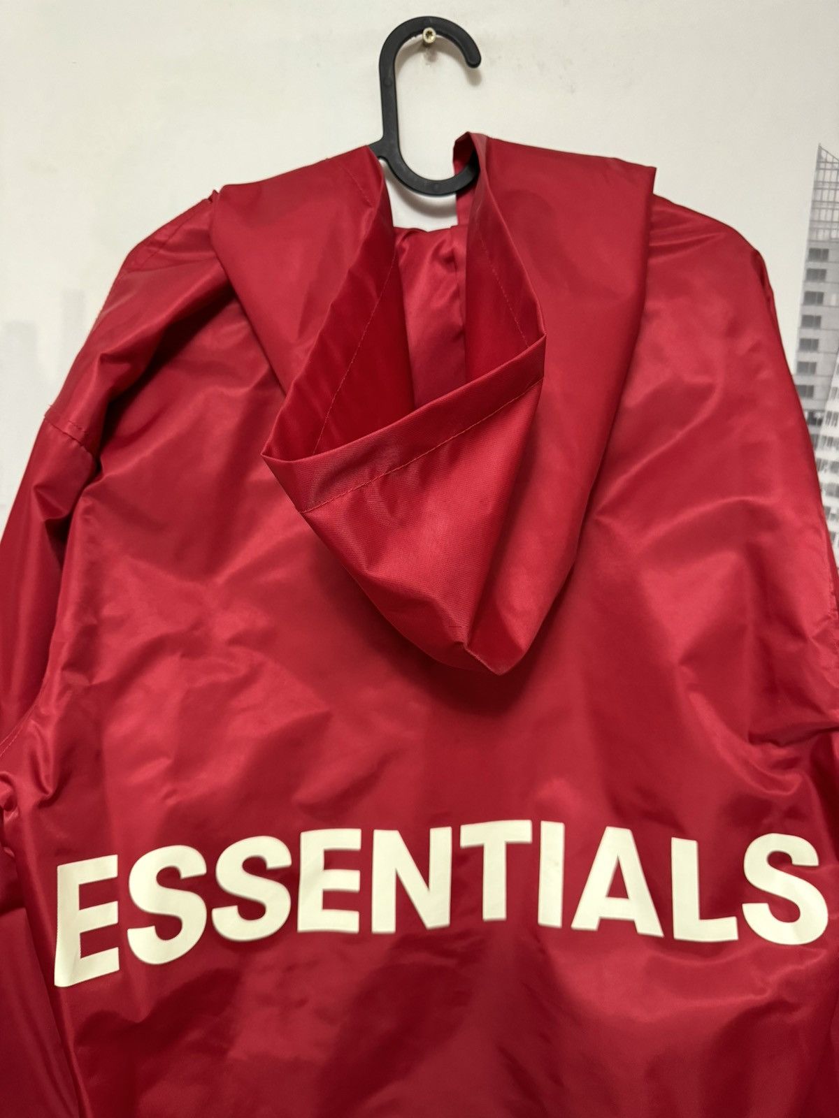 Fear of God FOG Fear of God Essentials Graphic Hooded Jacket SZ S Red💥 Size US S / EU 44-46 / 1 - 3 Thumbnail