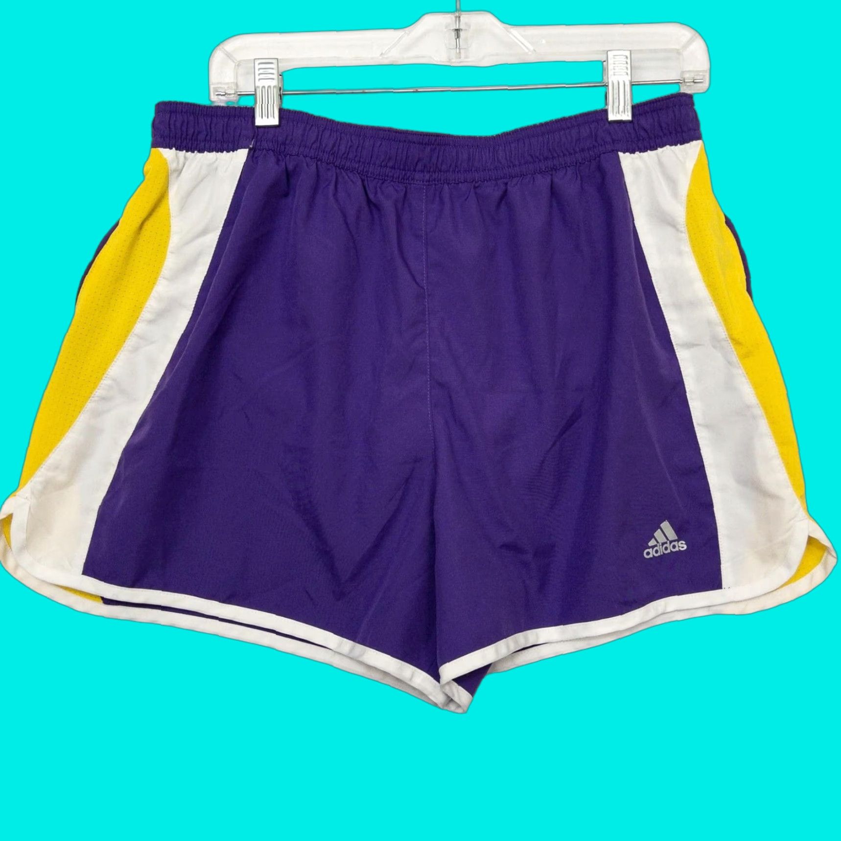Adidas Adidas Performance Pace Running Shorts Purple Lined Drawstring Womens Large L Size 36" / US 14 / IT 50 - 1 Thumbnail