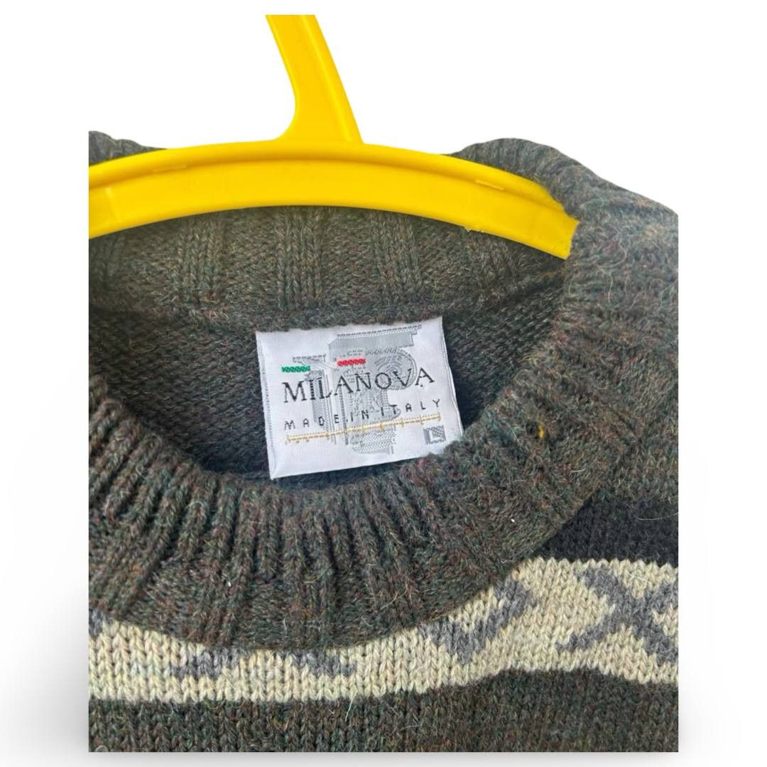 Vintage Milanova coloured knitted heavy sweater #835 Size US L / EU 52-54 / 3 - 2 Thumbnail