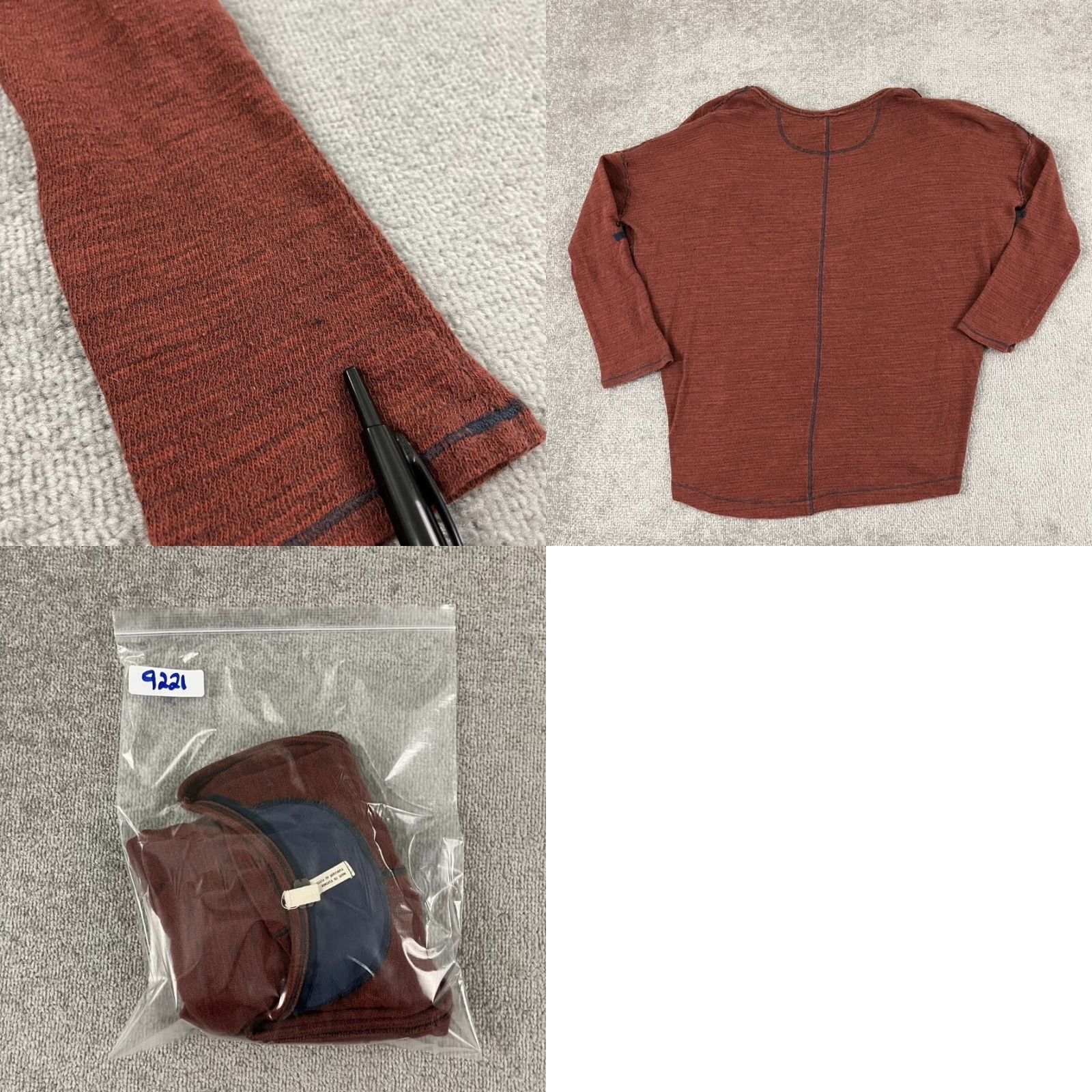 Free People FREE PEOPLE Top Womens PS Small Beach Haven Rusty Red Henley Tee Cotton Roll Tab Shirt Petite Womens Mens? Size S / US 4 / IT 40 - 8 Thumbnail