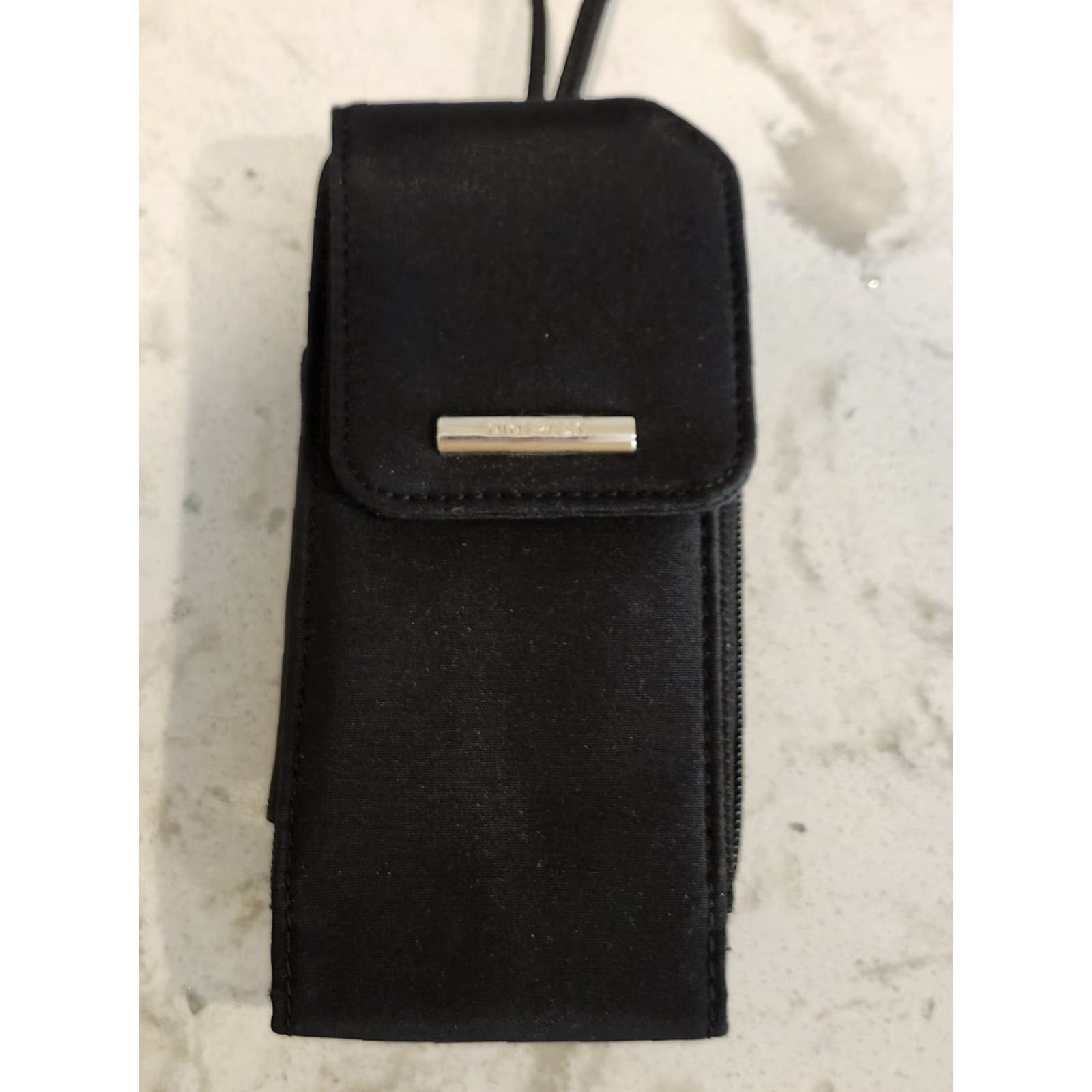 Nine West Nine West Sport Pouch Black Faux Leather Nylon Wristlet Card Holder Small Unisex Adults Men Women Bag Accessories Size ONE SIZE - 5 Thumbnail