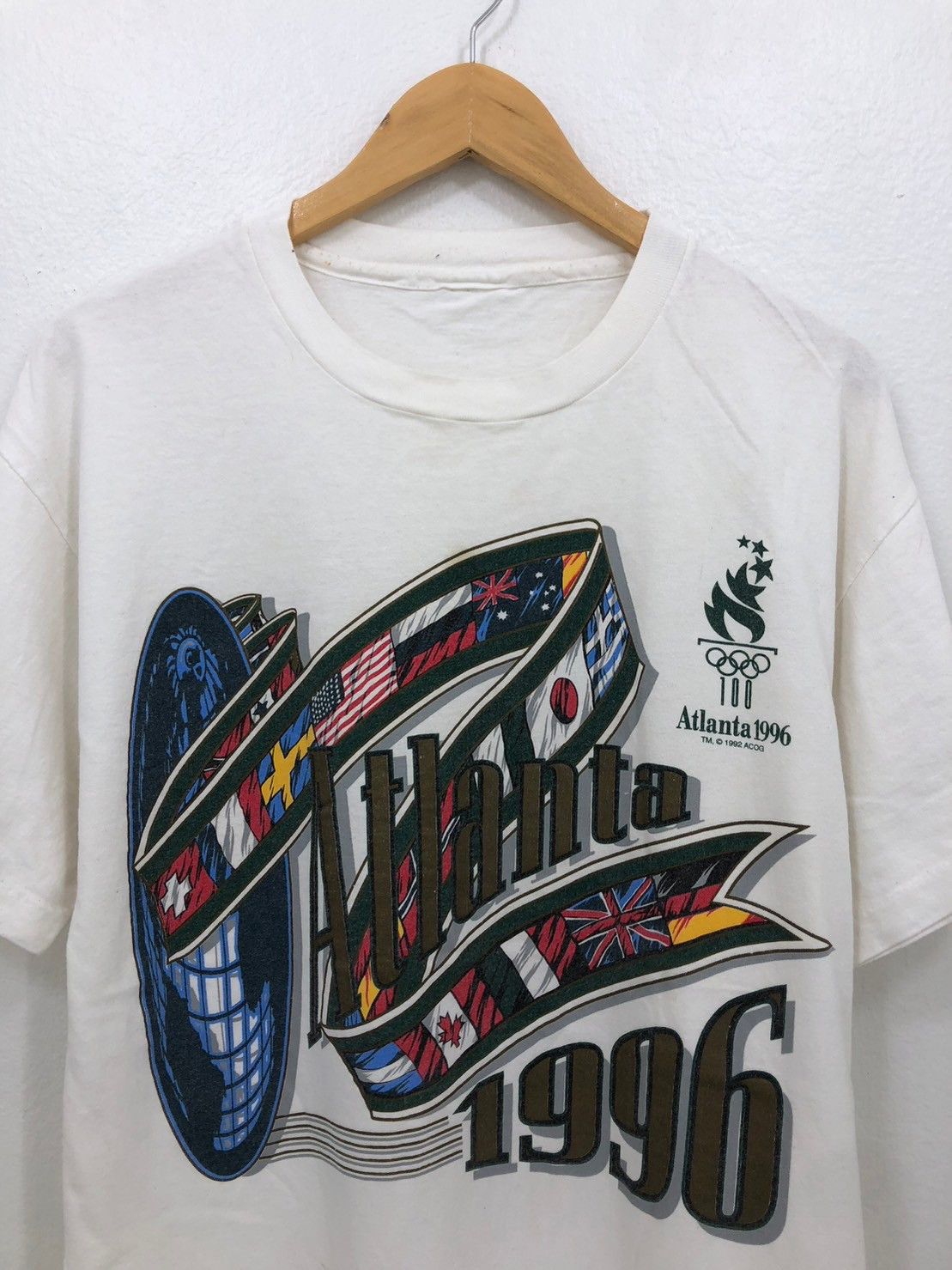 Vintage Vintage 90's Olympic Atlanta shirt wts01 Size US L / EU 52-54 / 3 - 1 Thumbnail