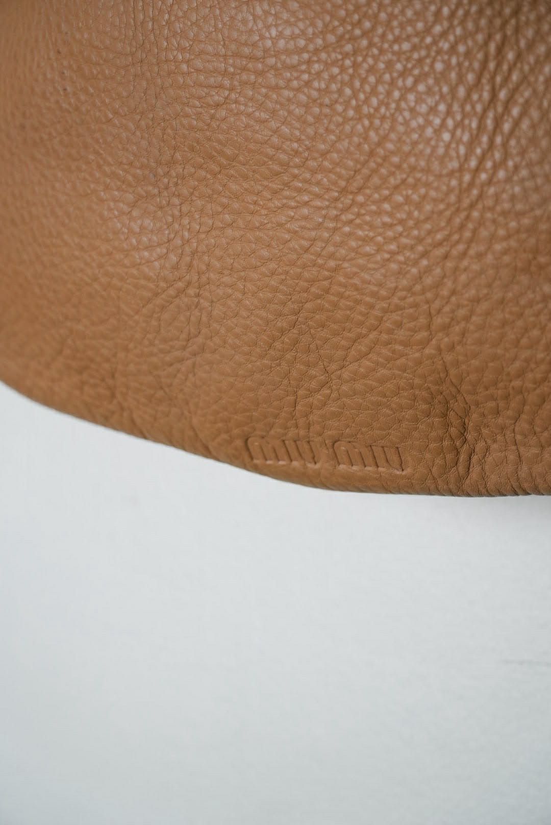 Miu Miu Miu Miu Prada Brown Grained Leather Hobo Shoulder Bag Size ONE SIZE - 7 Thumbnail