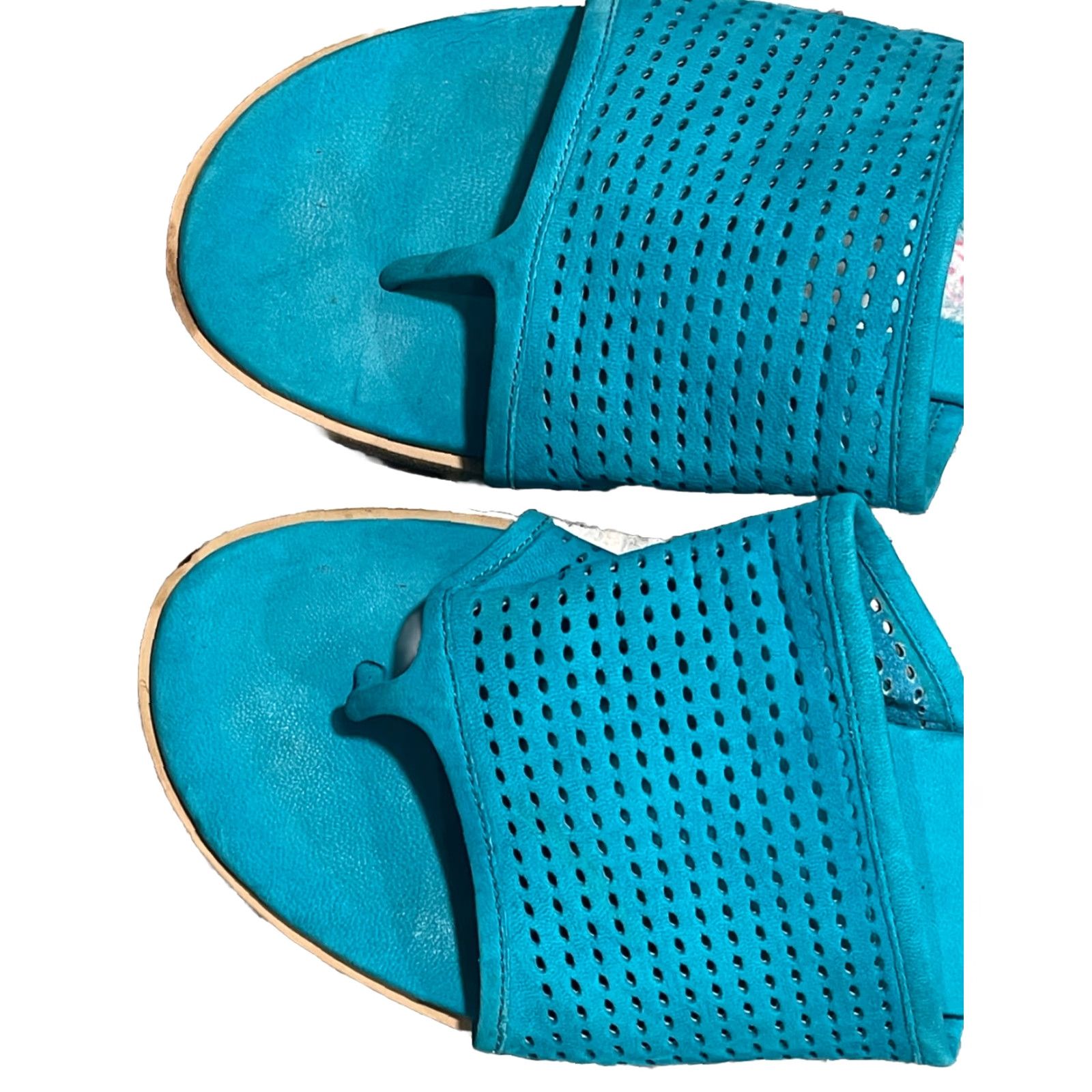 Eileen Fisher Eileen Fisher Sandal Womens Edge 2 Slide On Size 6.5 Teal Shoes Size US 6.5 / IT 36.5 - 3 Thumbnail