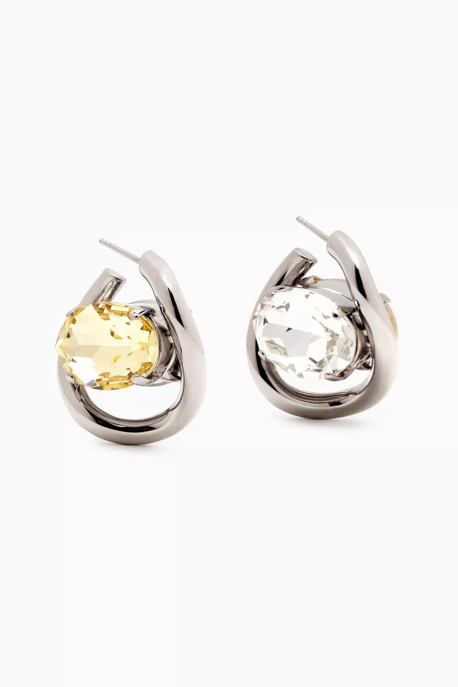 Marni o1f1d3z0725 Size: OS / Chunky Rhinestone Hoop Earrings Size ONE SIZE - 1 Thumbnail