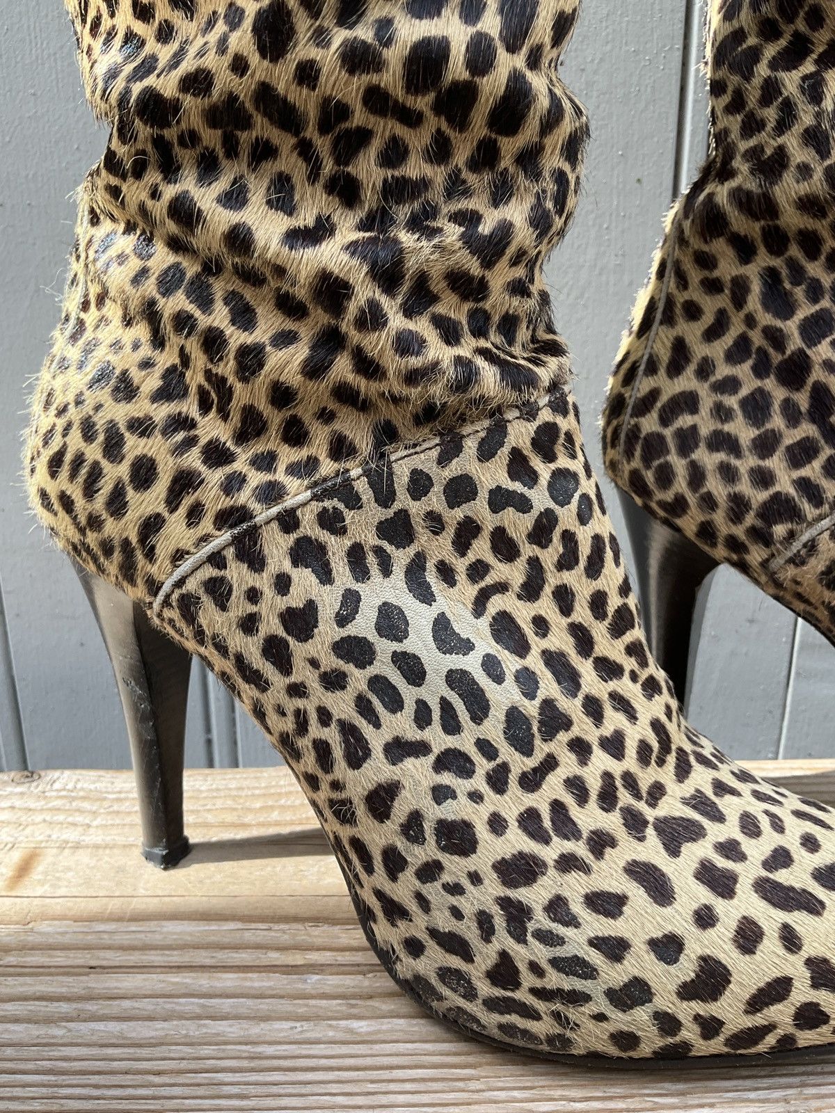 Vintage Sexy leopard boots stiletto heel Size US 10 / IT 40 - 5 Thumbnail